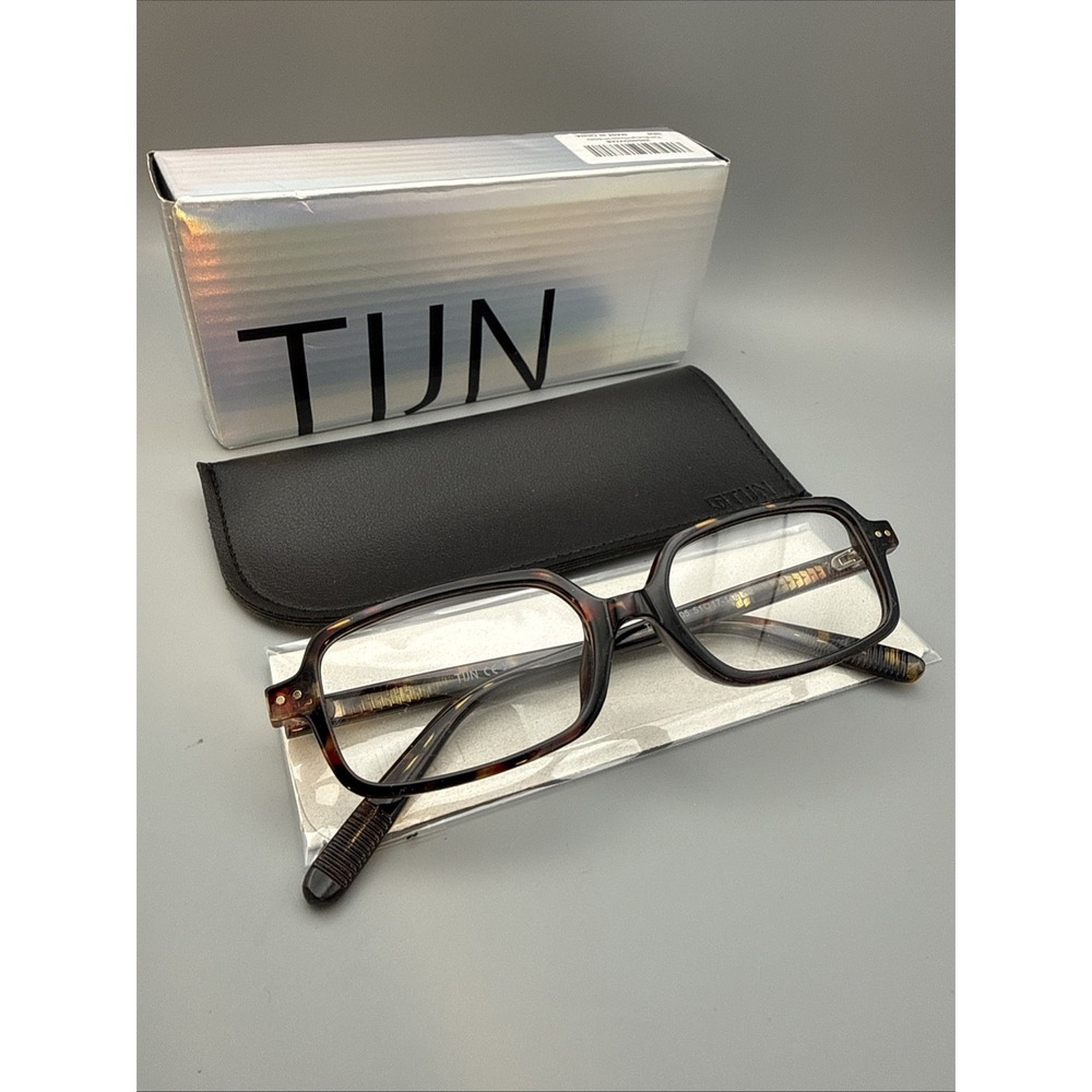 TIJN Blue Light Authentic Eyeglasses T1842-T05 Square Tortoise 51-17-146 C2 NWT
